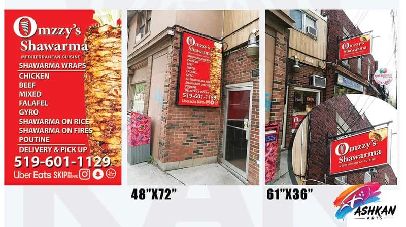 Omzzys Shawarma Outdoor Sings Sample One