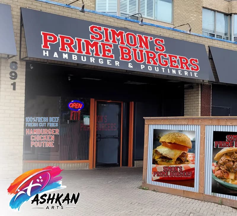 Simon S Prime Burgers Front Main Awning Print